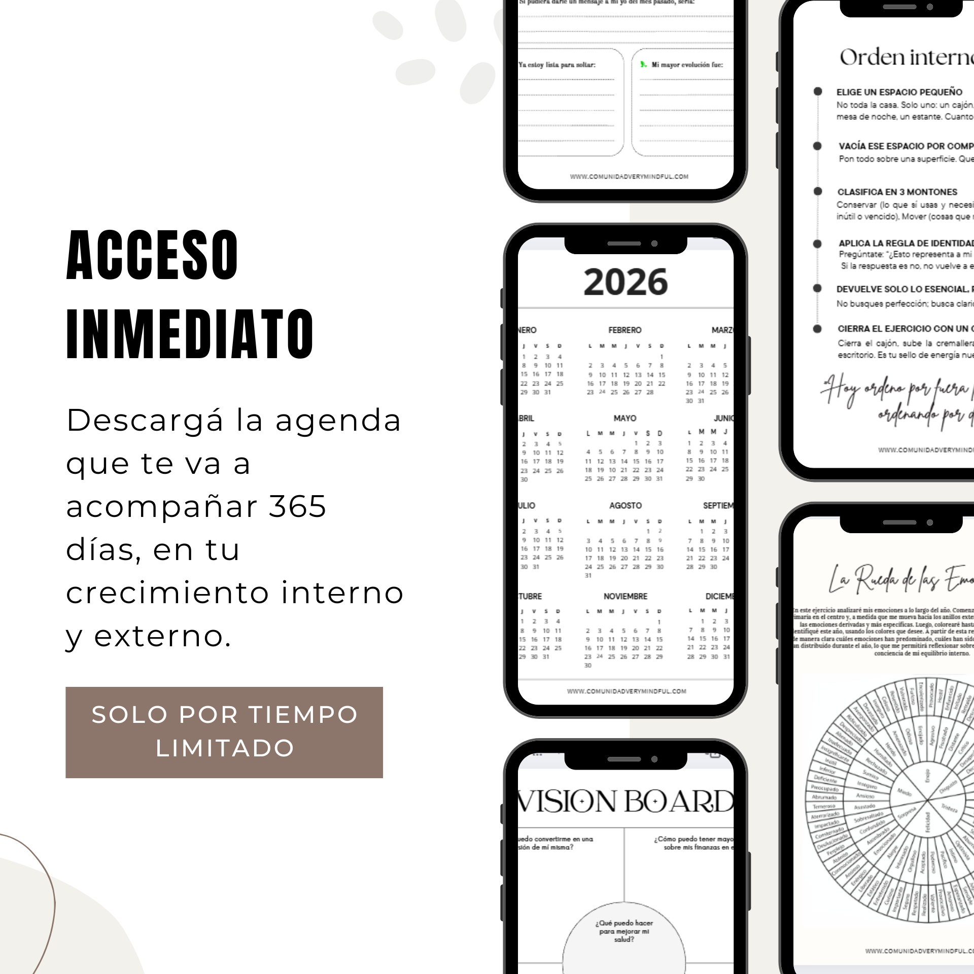 Agenda 2026 Sin Excusas - 121 Ejercicios Diarios para Desbloquear tu Potencial + 3 Recursos Extra